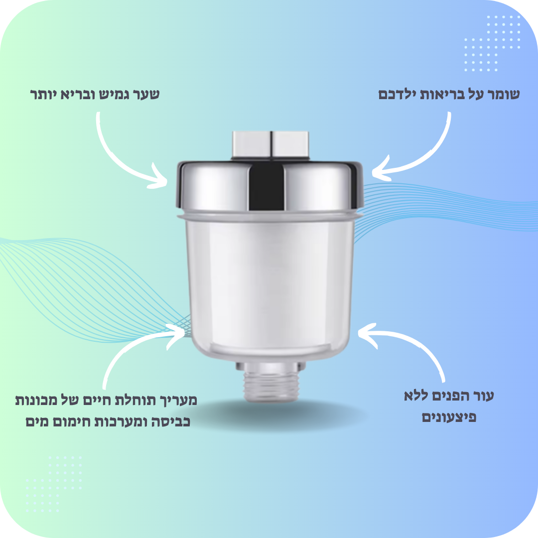 LuxFlow פילטר מקלחת למים נקיים ובריאים